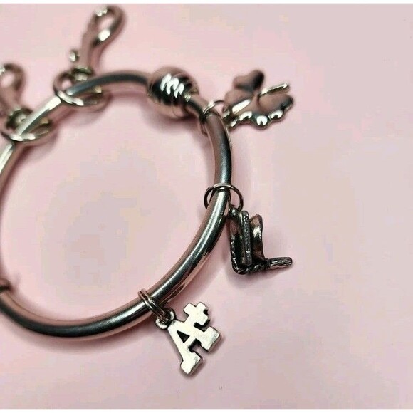 Graduation Silver Charms Metal Keyring Bracelet Keychain Gift Clips Good luck - Picture 2 of 6